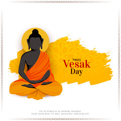 Happy Vesak day festival celebration spiritual background design