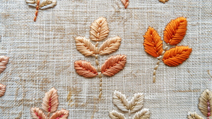 Colorful Leaves Embroidery