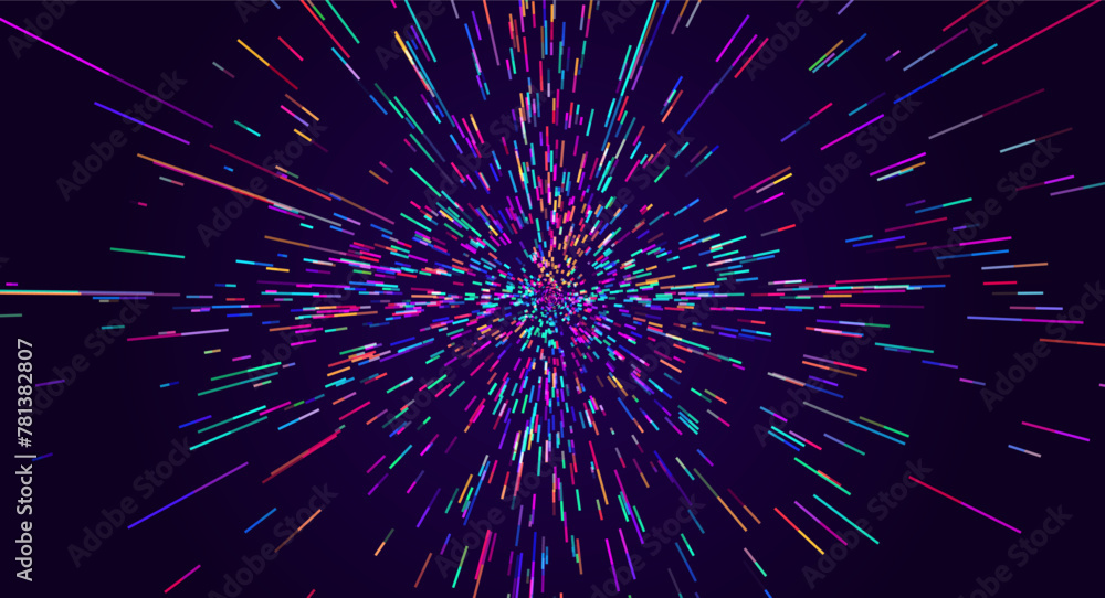 Aufkleber abstract vector explosion. colorful light rays background. abstract shatter burst. cosmic background