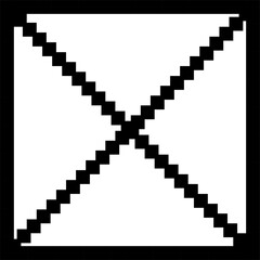 Square shape pixel icon 80s style