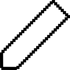 Square shape pixel icon 80s style