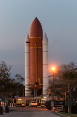 Fusée de la navette spatiale, base de lancement, Cape Canaveral, Nasa, Kennedy Space Center, Florise, Etats Unis, USA - obrazy, fototapety, plakaty