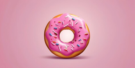 isolated on soft background with copy space NAtional Donut Day concept illustration