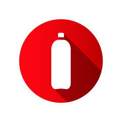 Bottle icon in flat style isolated on white background