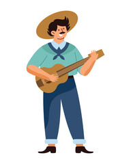 festa junina man with guitar - 781388263