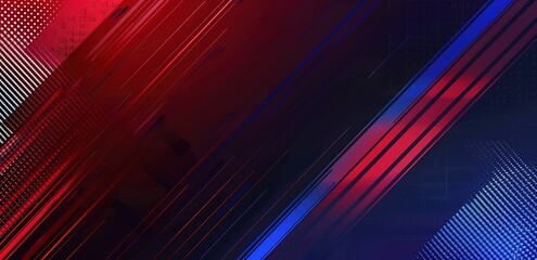 Dynamic abstract background with vibrant red and blue stripes of light, perfect for modern design