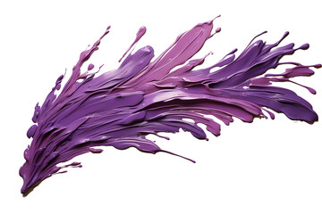  Vibrant palette abstract rough purple color art painting transparent background.
