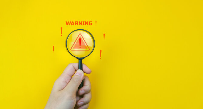Warning system eror risk Cyber security on computer data alert access code hack threat attack malware spam website for computer,laptop management maintenance service working software failure accident