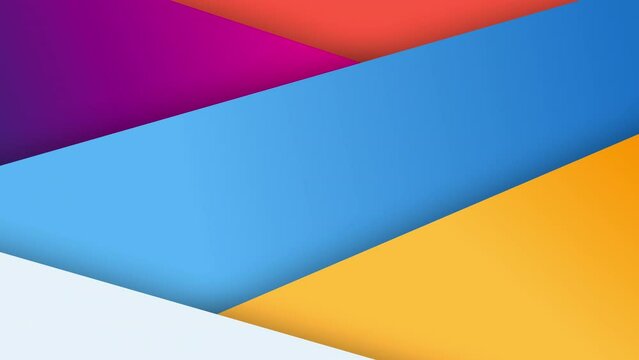 Live wallpaper animation from wavy shapes filled colorful shapes with parallax effect, 4K seamless loop abstract background
