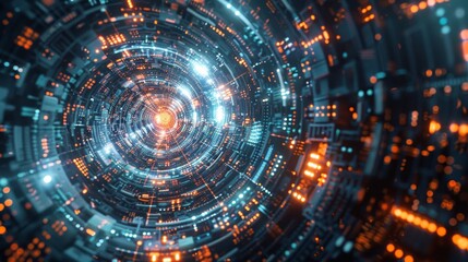 Fototapeta premium Generate a visual narrative of a futuristic network