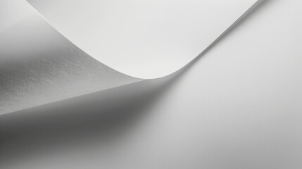 Minimalist Art of Paper Curvature Creating Abstract Shadows