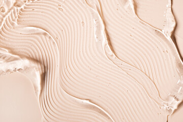 texture gel serum on beige background