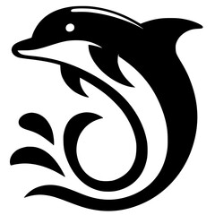 Beautiful dolphin silhouette © Breck