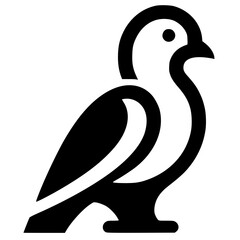 Beautiful dove silhouette