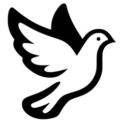 Beautiful dove silhouette