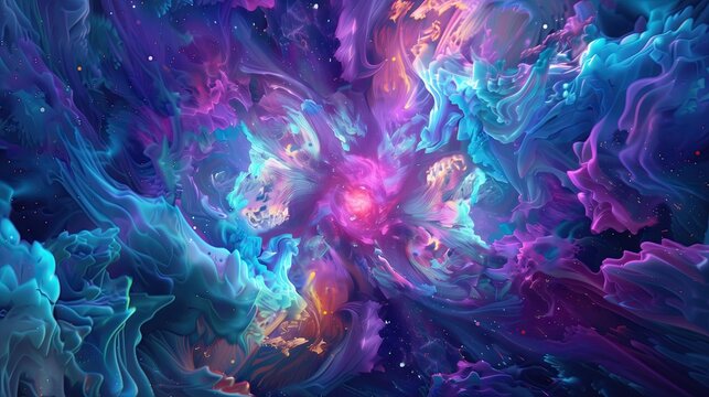 Chakra therapy program In dark purple and light blue color schemes, colorful images.