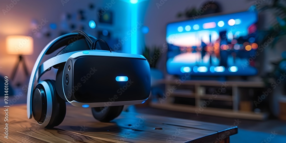 Poster immersive virtual entertainment setup with gaming console