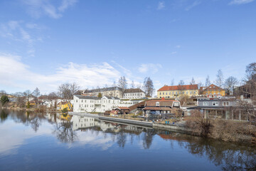 Walking along Nidelven (River) in a Spring mood in Trondheim city - 781403475