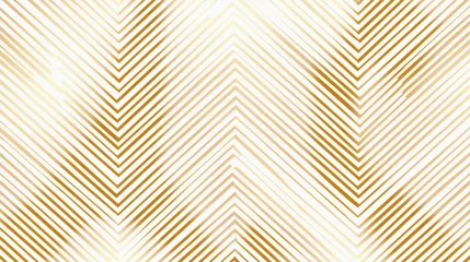 Fotobehang Geometric lines seamless pattern. Golden texture with thin diagonal stripes, lines, chevron, zigzag. Abstract gold and white graphic background. Luxury linear ornament. Trendy repeat design © chanidapa