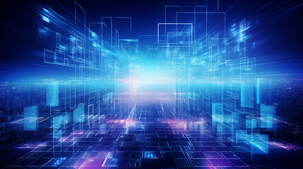 the cutting edge of technology with cyberpunk abstract background, complete with metallic textures and electrifying accents