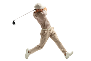 Golfer Swinging Driver transaparent png file