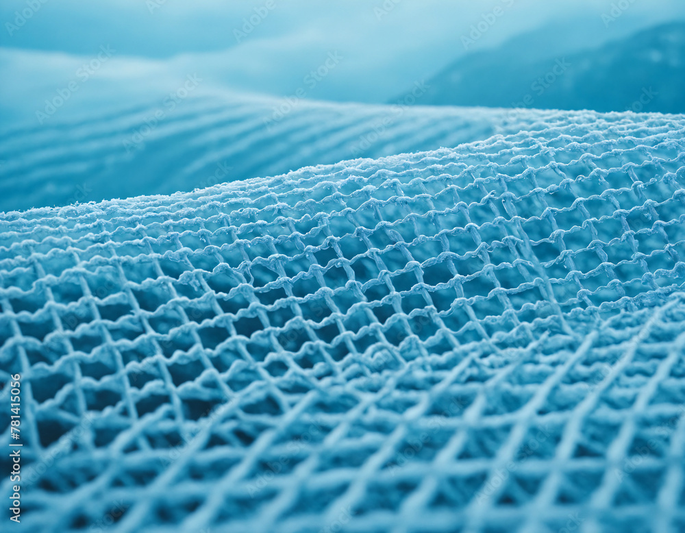 Wall mural sky-hued net - macro view.
