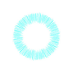 Fototapeta premium Neon Circle Frame Pattern