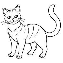 Fototapeta premiumCute cat icon vector illustration. 