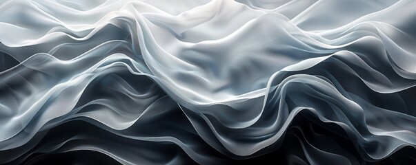 High-resolution 3D abstract render featuring dynamic fabric folds and drapes, ideal for fashion design, interior decor, and digital artwork.
