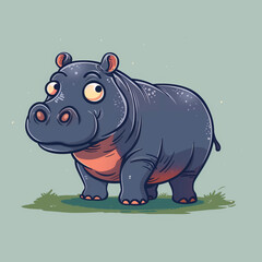 Fototapeta premium Hippo illustration