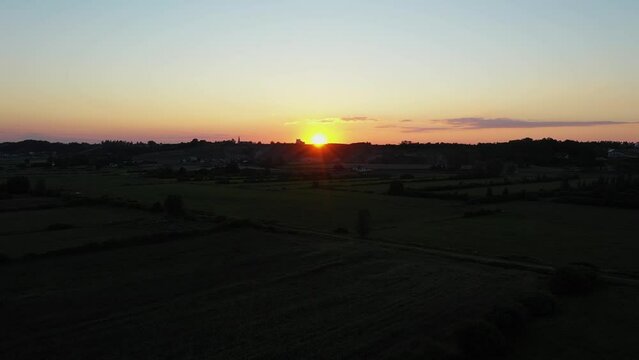 Sunset Nature Reserve Beka Rezerwat Przyrody Aerial View Poland