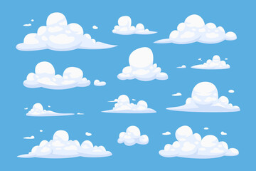 Cartoon clouds collection
