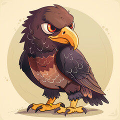 Naklejka premium Hawk illustration