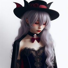 portrait of vampire girl