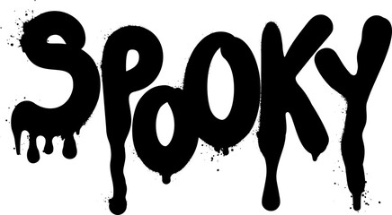 Spray paint spooky text element vector