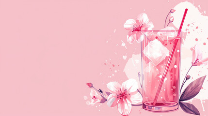 Cute Pink Juice Background