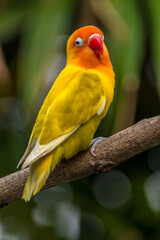 A lovebird (Agapornis) is a type of parrot. There are nine species. They are a social and affectionate small parrot.