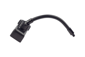 plastic phone holder with flexible leg for ring light isolated from background