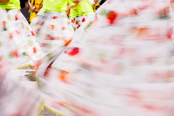 dance of a Bahian woman at low speed during carnival in Rio de Janeiro.