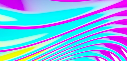 Background geometric lines curves rainbow multicolored 3D illustration