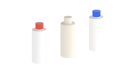 3D MOCK UP MATTE PLASTIC LOTION BOTTLE WITHE DIFFERENT MATERIAL