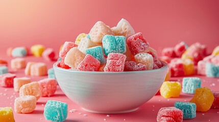 Bowl of assorted colorful candies