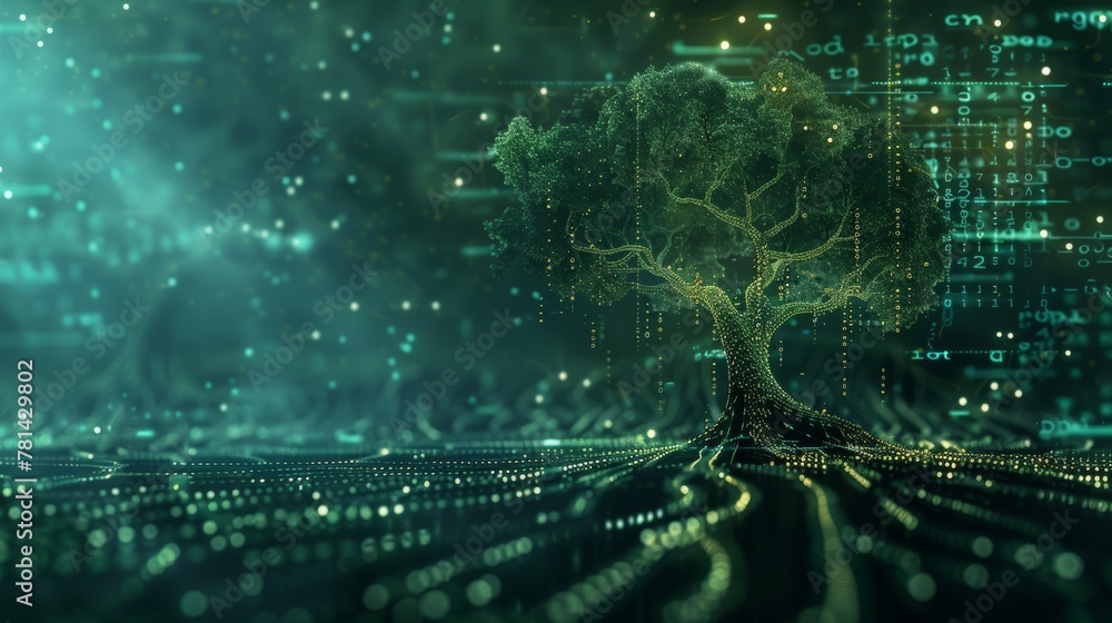Poster binary root tree of the future