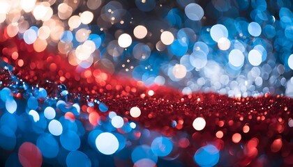 glitter and bokeh lights in different colors, abstract background
