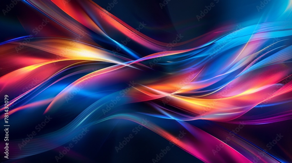 Poster a colorful, abstract background with a blue and red gradient swirl