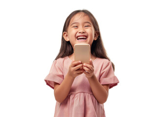 Southeast Asian Girl Smiling with Phone