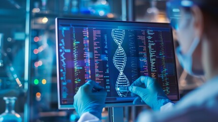 Scientist Analyzing DNA Sequences
