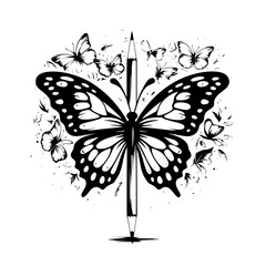 silhouette pencil, pencil vector, silhouette butterfly, jar vector, pencil svg, svg files for cricut, pencil png, pencil cut file, school clipart, pencil icon, write svg, draw svg, pencil cut, pen, bo