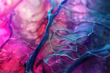 A close-up of bioprinted skin tissue for grafting - obrazy, fototapety, plakaty