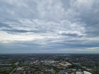Fototapeta na wymiar High Angle View of Buildings at Central Leicester City of England United Kingdom. April 4th, 2024